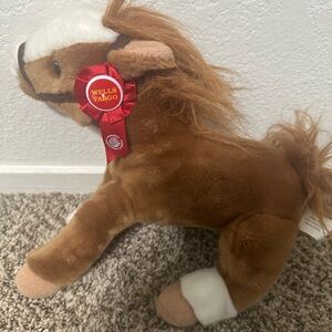 Wells Fargo Brown and White Stuffed Horse